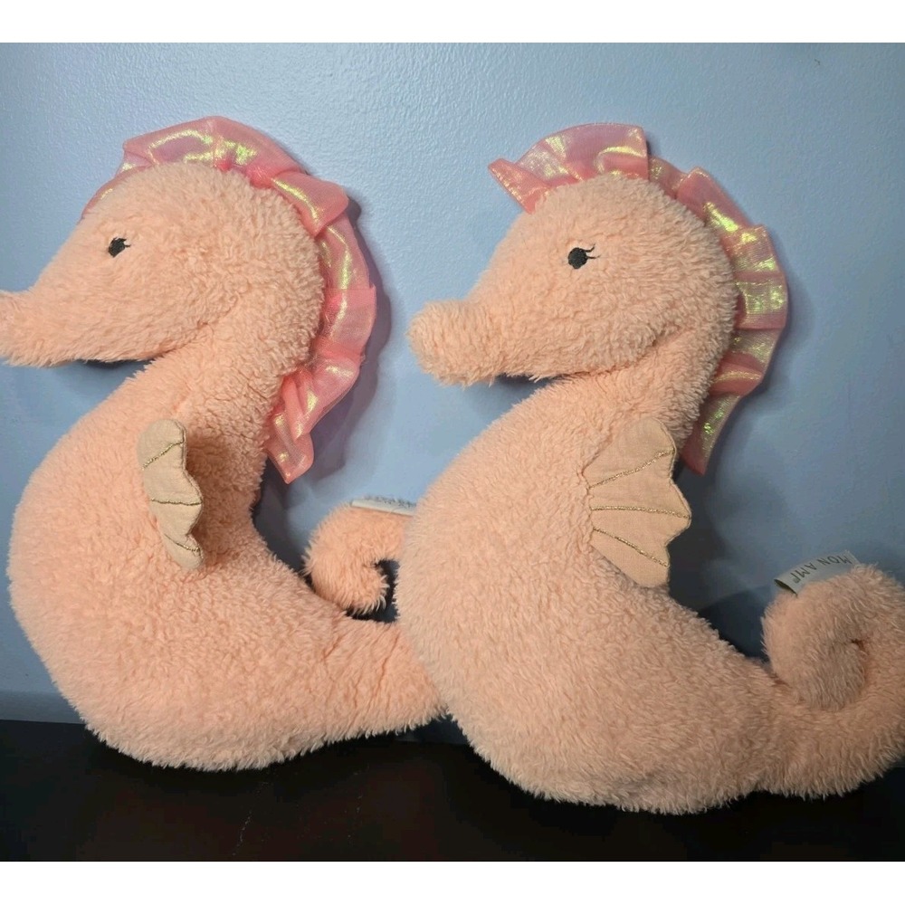 2 MON AMI Saby The Seahorse Stuffed Animal Plush Toy - 12", Soft Stuffed Toy